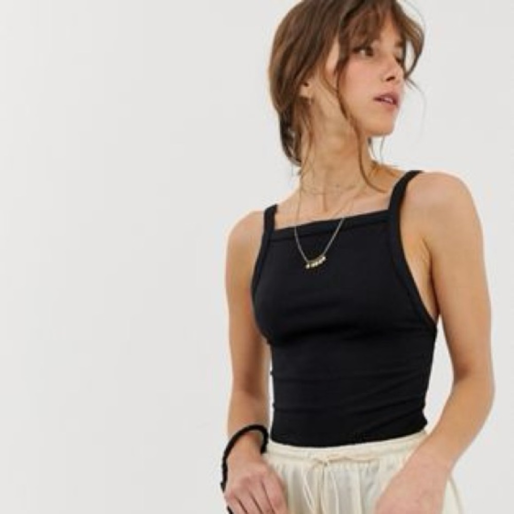 Free People Intimately Set Up Tank Top Black Size Small